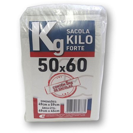 Sacola Plastica 50X60 C/520UNID. Kilo Forte - Central PLAST