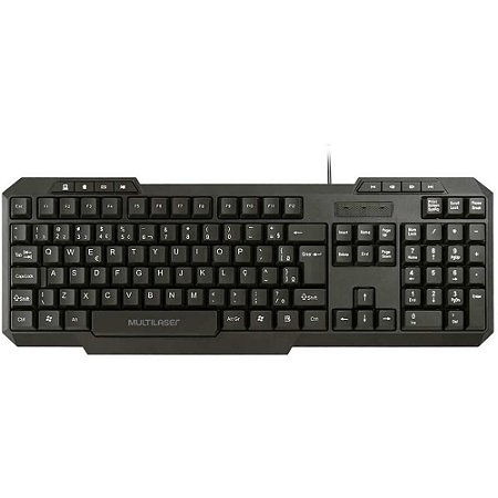 Teclado Multimidia USB SLIM Preto