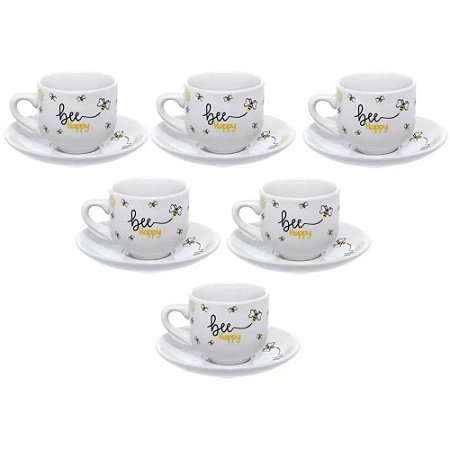 Xicara JG Cafe Porcelana Honey 6PCS - Western