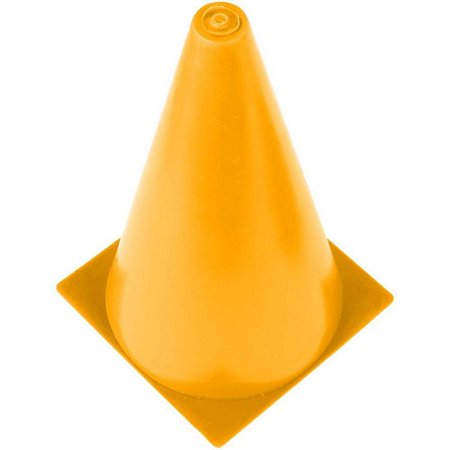 Acessório para Ginástica Cone Marcação Treinamento Amarelo - Poker