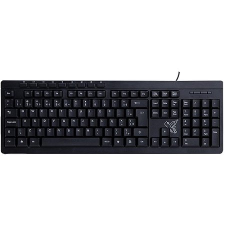 Teclado Multimidia USB SK-2030 Fio USB2.0 Preto