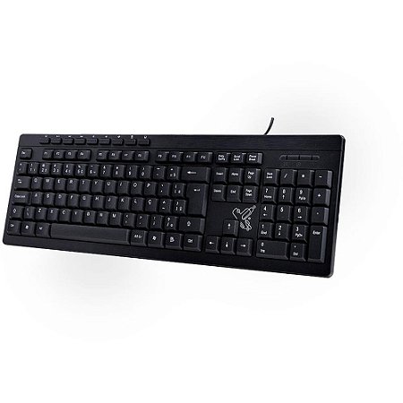 Teclado Multimidia USB SK-2030 Fio USB2.0 Preto