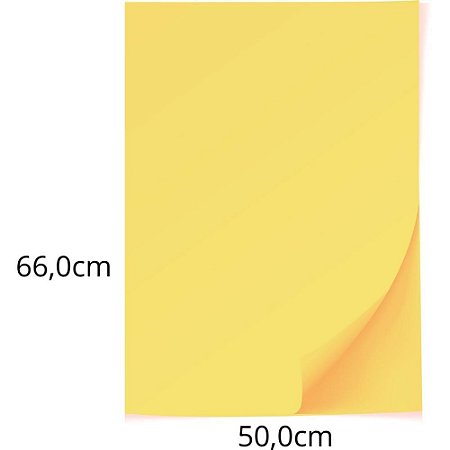 Papel Cartolina Amarelo Escolar 50X66 140G.