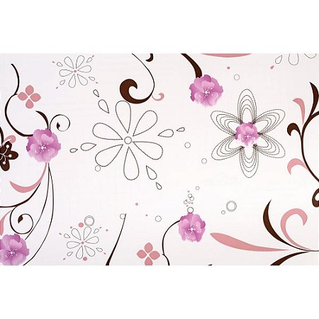 Plastico Adesivo 45CMX10M Fantasia Floral 02 0,80