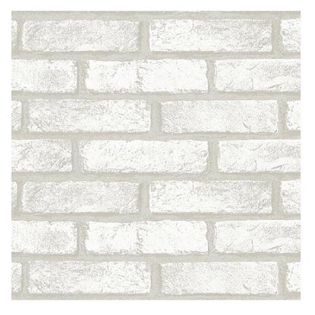 Plastico Adesivo 45CMX10M Fantasia Tijolo Branco 0,80