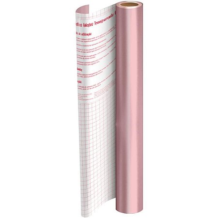 Plastico Adesivo 45CMX10M Metalico Rosa PP 0,08