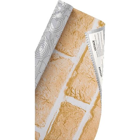 Plastico Adesivo 45CMX10M Fantasia Tijolo 01 0,80
