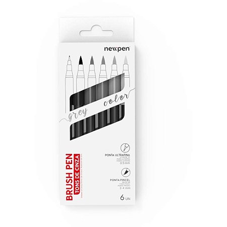 Marcador Artistico BRUSH Pen 6 TONS de Cinza