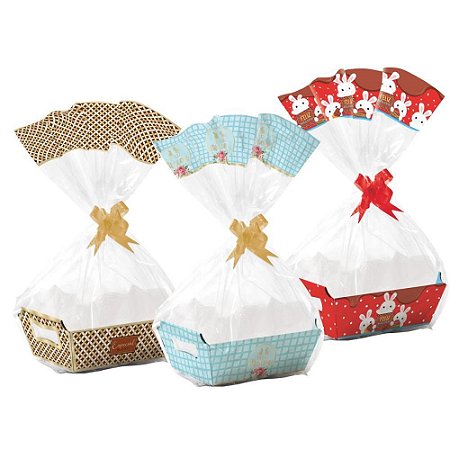 Cesta de Papel KIT Pascoa M 22X15X9CM (S)