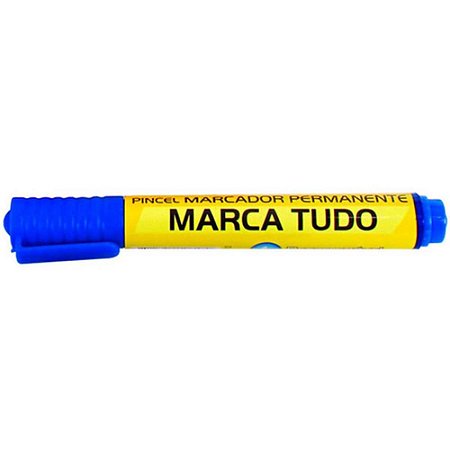 Pincel Marcador Permanente Marca Tudo Azul 5MM
