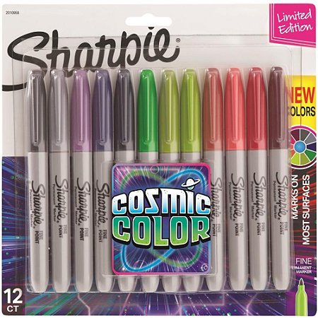 Pincel Marcador Permanente Sharpie Cosmic Color 12 Cores