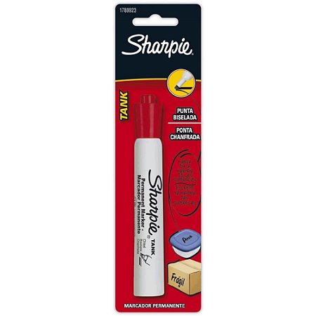 Pincel Marcador Permanente Sharpie TANK Vermelho
