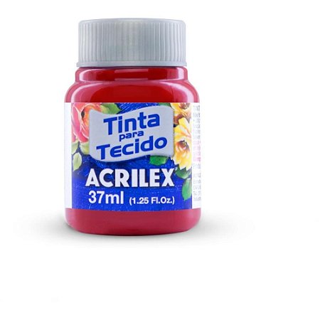 Tinta para Tecido Fosca 37ML Vermelho Escarlate