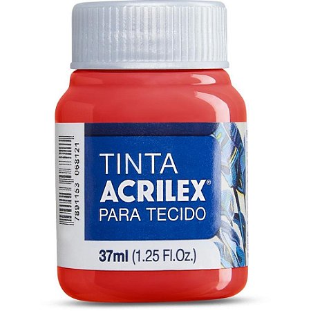 Tinta para Tecido Fosca 37ML Vermelho Fogo