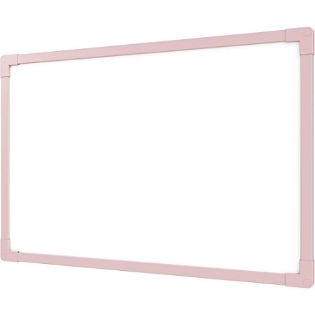 Quadro Branco Moldura Madeira 060X040CM UV MDF SOFT Rosa