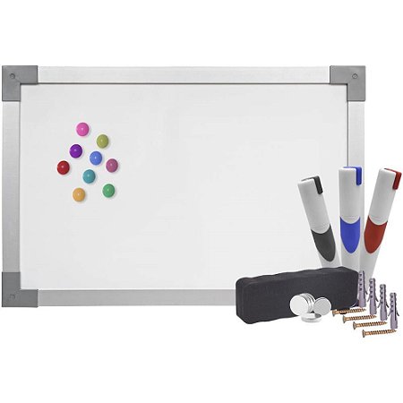 Quadro Branco Moldura Madeira 080X060CM SOFT Prime
