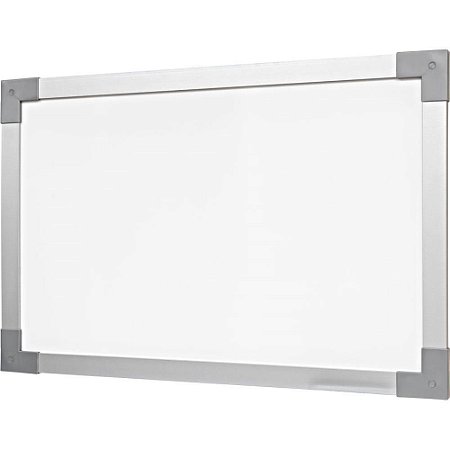 Quadro Branco Moldura Madeira 120X090CM SOFT Prime Prata