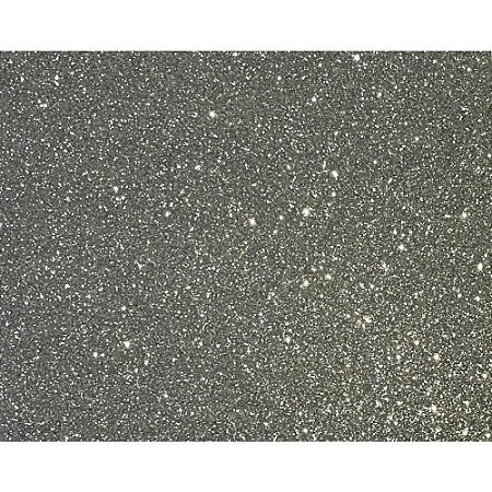 Placa em EVA com Gliter 48X40CM Prateado 1,8MM