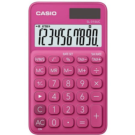 Calculadora de Mesa 10 DIG. Rosa SOL/BAT.FUN.H/TX