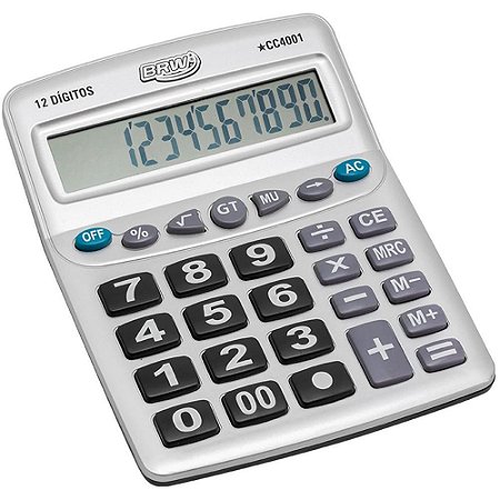 Calculadora de Mesa 12 DIG. 20,5X15,9X4,4CM Prata