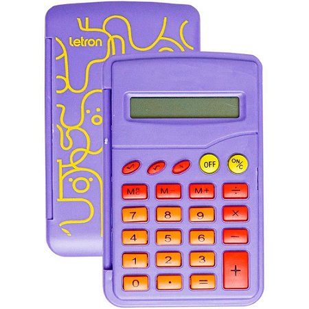 Calculadora de Bolso 8 DIG. Lilas FLIP PETS C/BAT.