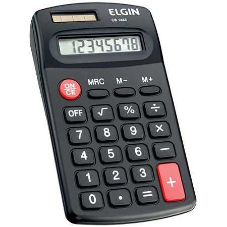 Calculadora de Bolso 8 DIG. SOLAR/PILHA AA Preta