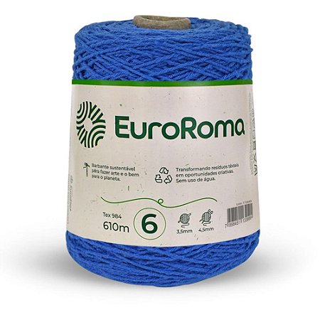 Barbante Colorido 600G 4/6 Fios 610M Azul Royal
