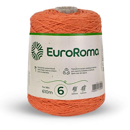Barbante Colorido 600G 4/6 Fios 610M Laranja