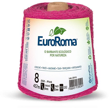 Barbante Colorido 600G 4/8 Fios 457M PINK