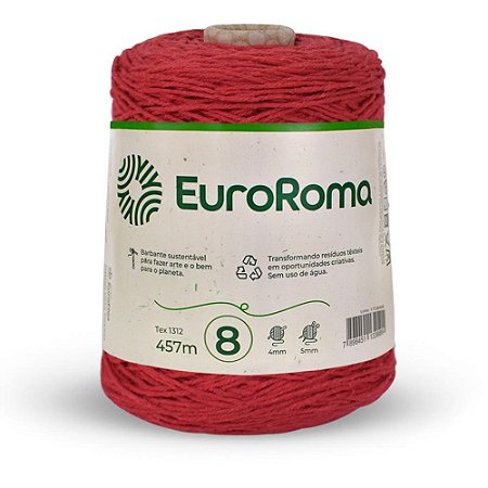 Barbante Colorido 600G 4/8 Fios 457M Vermelho