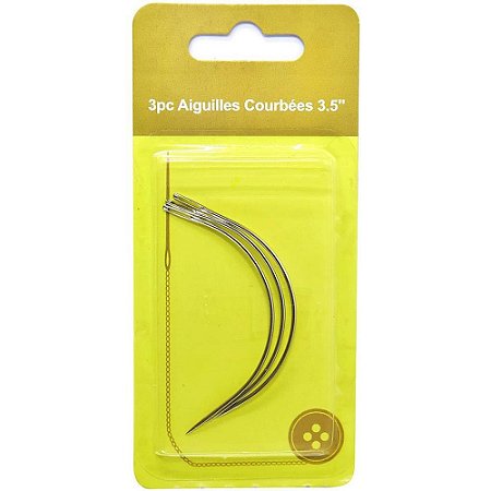 Agulha de Mao Curva C/3PC Blister