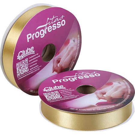 Fita de Cetim 22MM 50M. Ouro