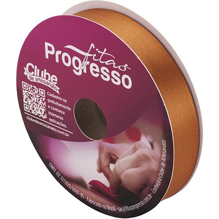 Fita de Cetim 22MM 50M. Caramelo