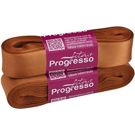 Fita de Cetim 22MM 10M. Caramelo