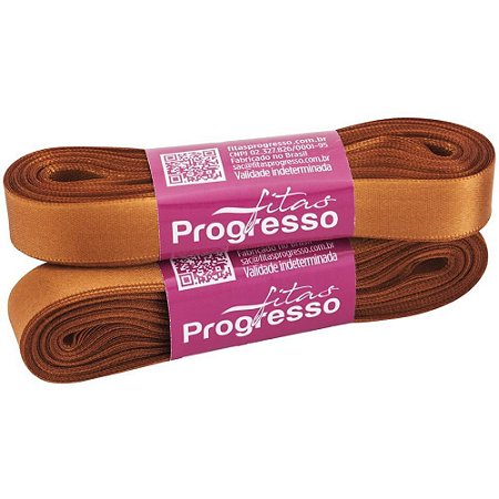 Fita de Cetim 15MM 10M. Caramelo