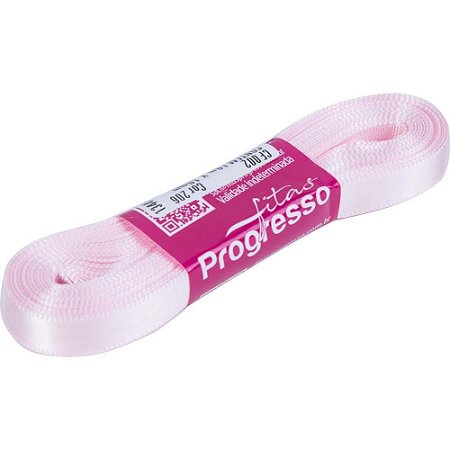 Fita de Cetim 10MM 10M. Rosa Claro 206