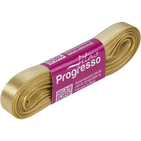 Fita de Cetim 10MM 10M. Ouro 228