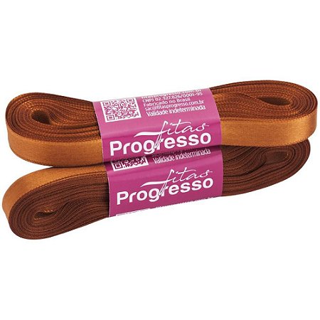 Fita de Cetim 10MM 10M. Caramelo