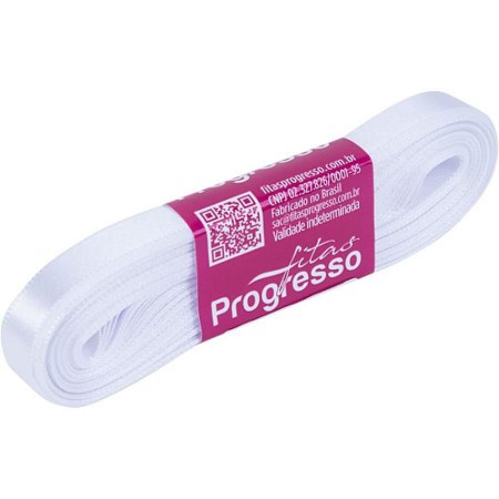 Fita de Cetim 10MM 10M. BRANC0 201