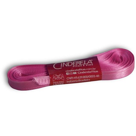 Fita de Cetim 07MM 10M. Rosa Chiclete