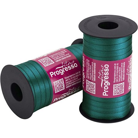 Fita de Cetim 07MM 100M. Verde Botanico