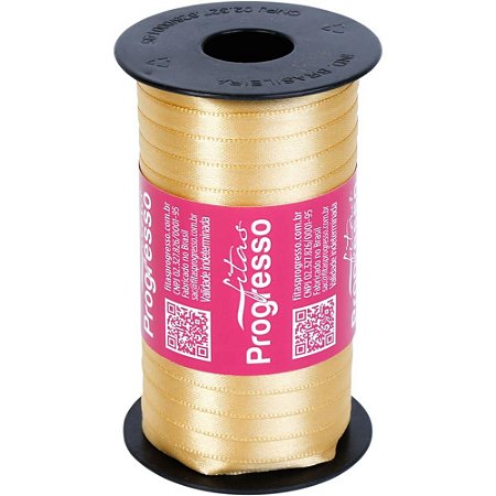 Fita de Cetim 07MM 100M. Ouro 228
