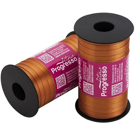Fita de Cetim 07MM 100M. Caramelo