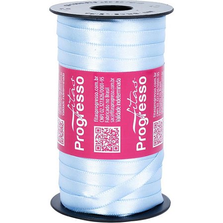 Fita de Cetim 07MM 100M. Azul Bebe 212