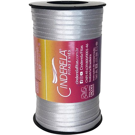 Fita de Cetim 04MM 100M. Prata