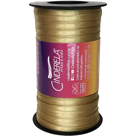 Fita de Cetim 04MM 100M. Dourado