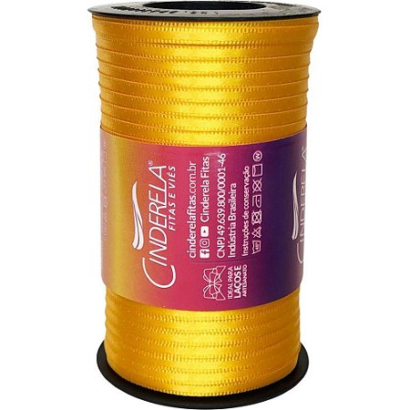 Fita de Cetim 04MM 100M. Amarelo Ouro