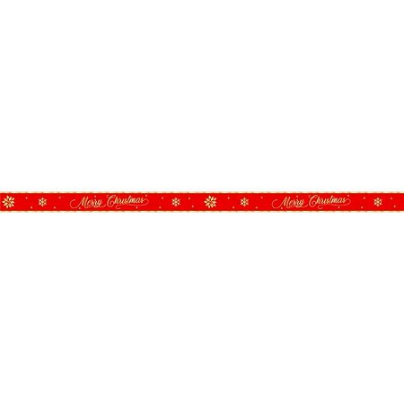 Fita de Cetim Natal 15MM 10M. Frase MERRY Christma