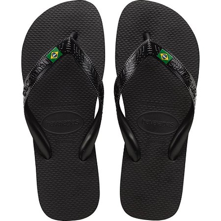 Chinelo Havaianas Unissex Brasil LIGHT 37/8 Preto