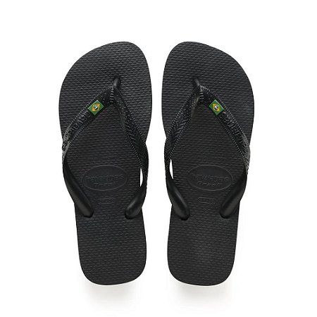 Chinelo Havaianas Unissex Brasil 33/4 Preto